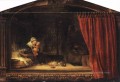 The Holy Family with a Curtain Rembrandt